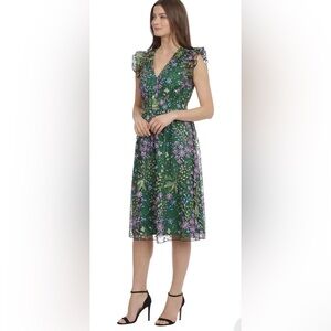 Muggy London Lavender Green Floral Green Dress size 2-NWT